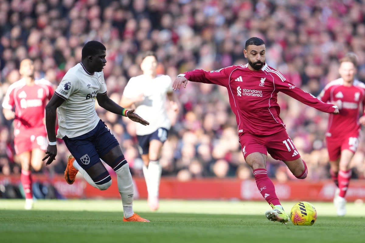 Mohamed Salah has failed to replicate his form from last season amid Liverpool's striker struggles (AP)