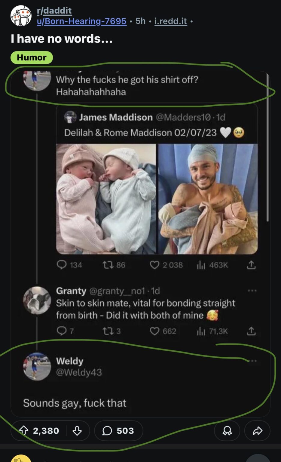 Madders has some folks triggered