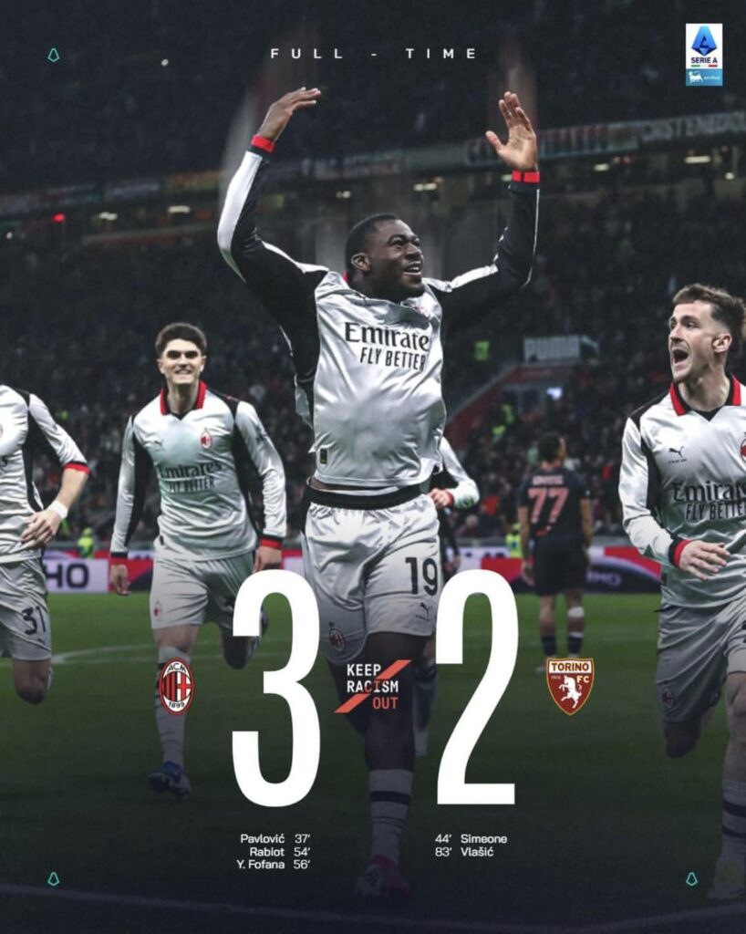 [Post Match Thread] Milan - Torino 3-2