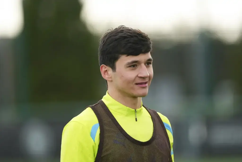 Man City duo Abdukodir Khusanov and Antoine Semenyo in action during Monday international fixtures - Read Man City