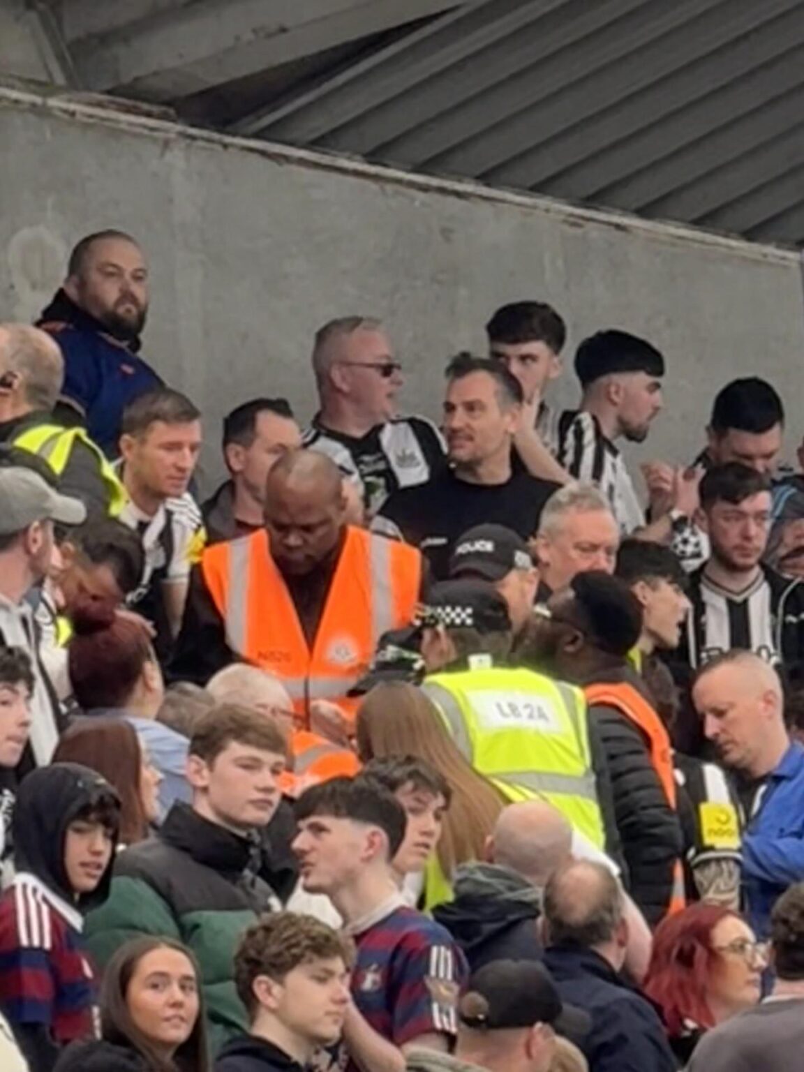 Sunderland fan in the Newcastle end disorder