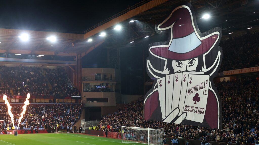 Aston Villa unveil incredible tifo banner against Chelsea