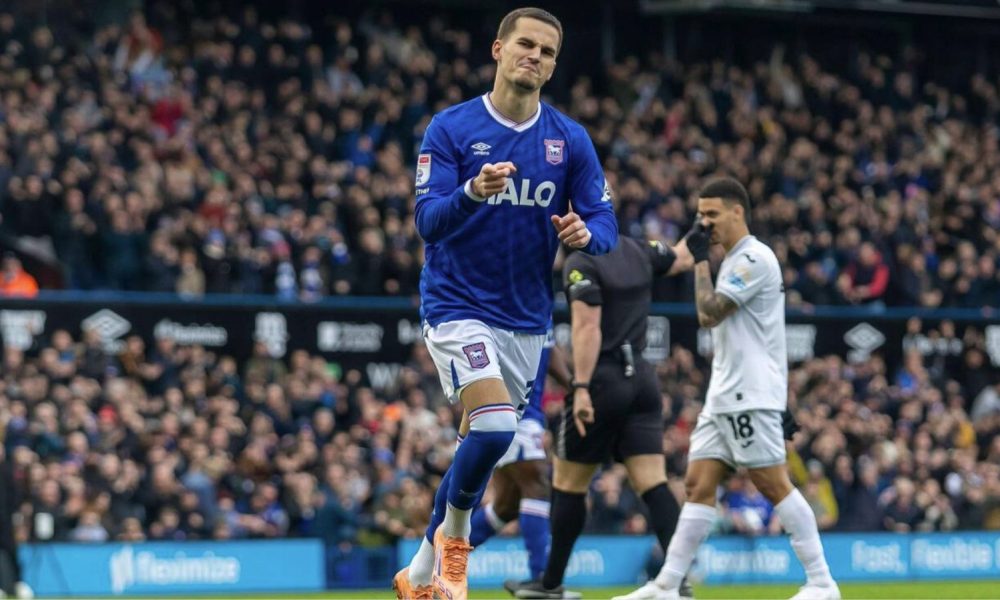 Ipswich Town 3-0 Swansea City: Kieran McKenna’s joy at Tractor Boys’ big win over Swans Anis Mehmeti celebrates scoring Ipswich Town’s first goal