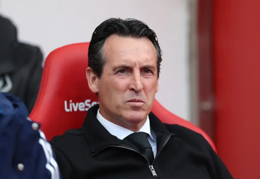 Aston Villa Boss Unai Emery Can Be Criticised Says Ex-Striker Aston Villa manager Unai Emery watches the match from his seat in the dugout