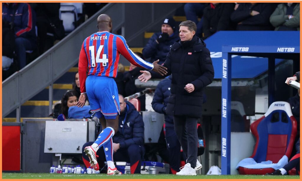 Jean-Philippe Mateta and Oliver Glasner