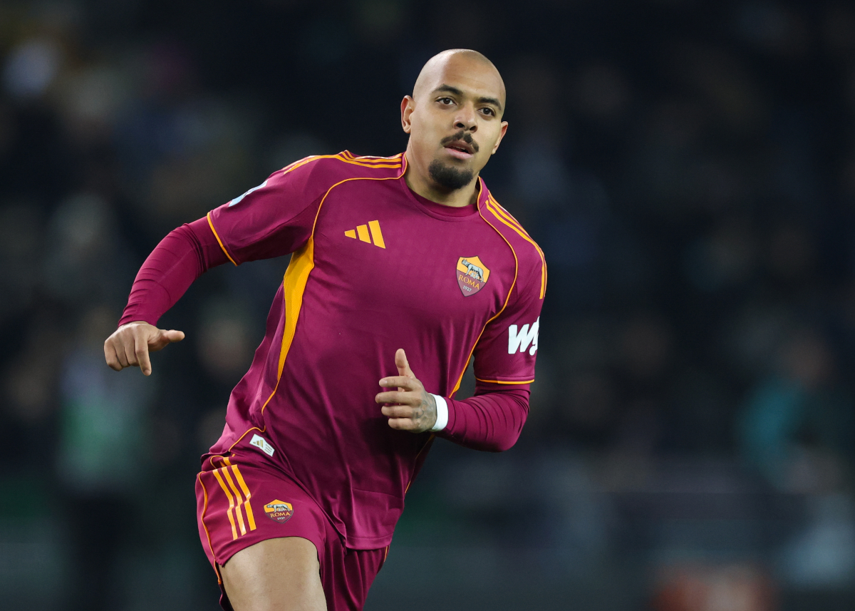 UDINE, ITALY - FEBRUARY 02: Donyell Malen of Roma during the Serie A match between Udinese Calcio and AS Roma at Stadio Friuli on February 02, 2026 in Udine, Italy. (Photo by Timothy Rogers/Getty Images)