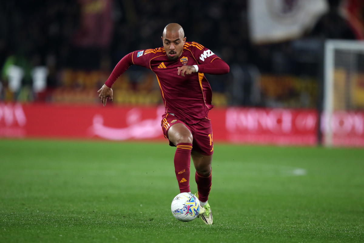 ROME, ITALY - FEBRUARY 22: Donyell Malen of AS Roma in action during the Serie A match between AS Roma and US Cremonese at Stadio Olimpico on February 22, 2026 in Rome, Italy. (Photo by Paolo Bruno/Getty Images)