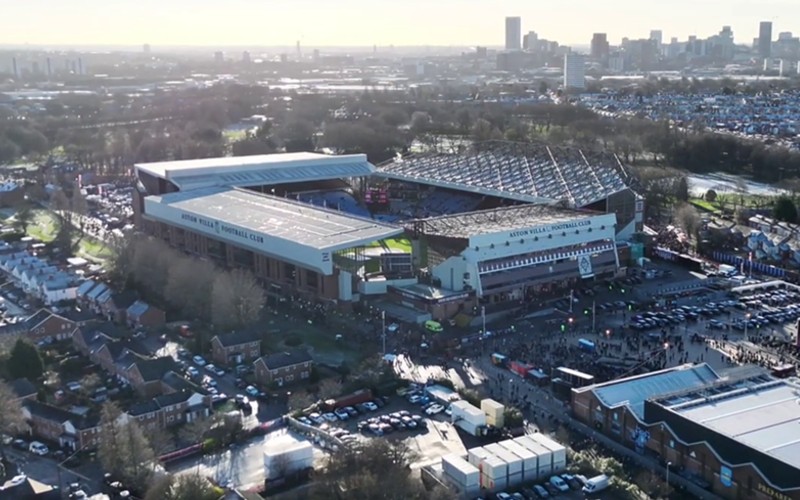 Drone view of Villa Park - credit West Midlands Police