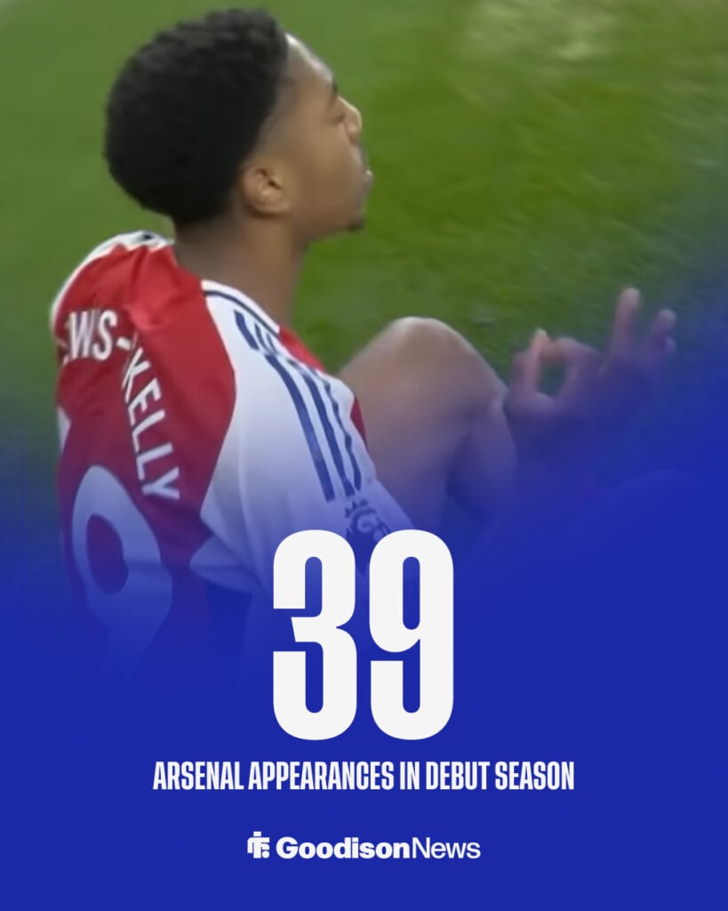 Everton Myles Lewis-Skelly Arsenal stats 2