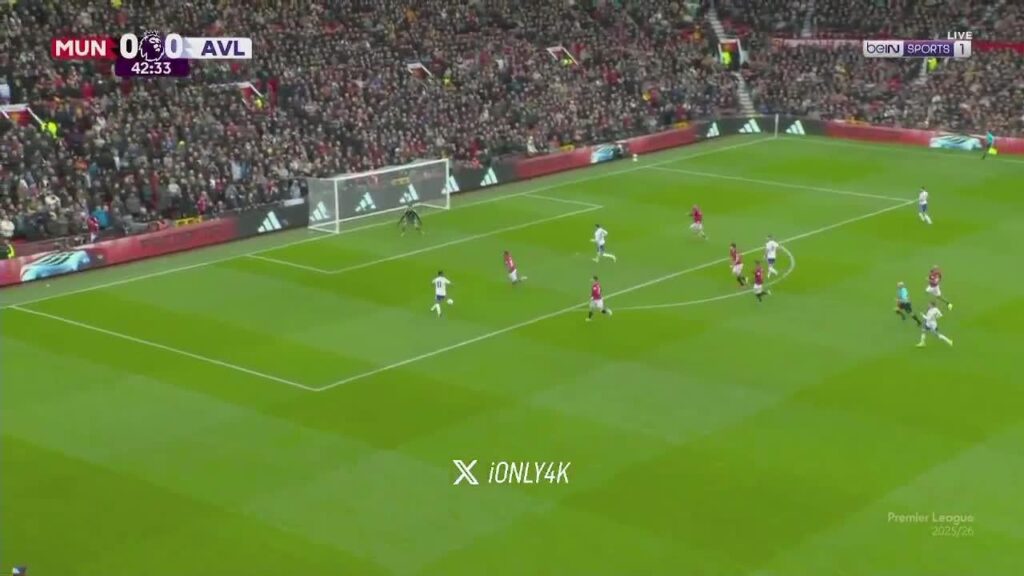 Huge tackle by Leny Yoro against    Aston Villa 43'