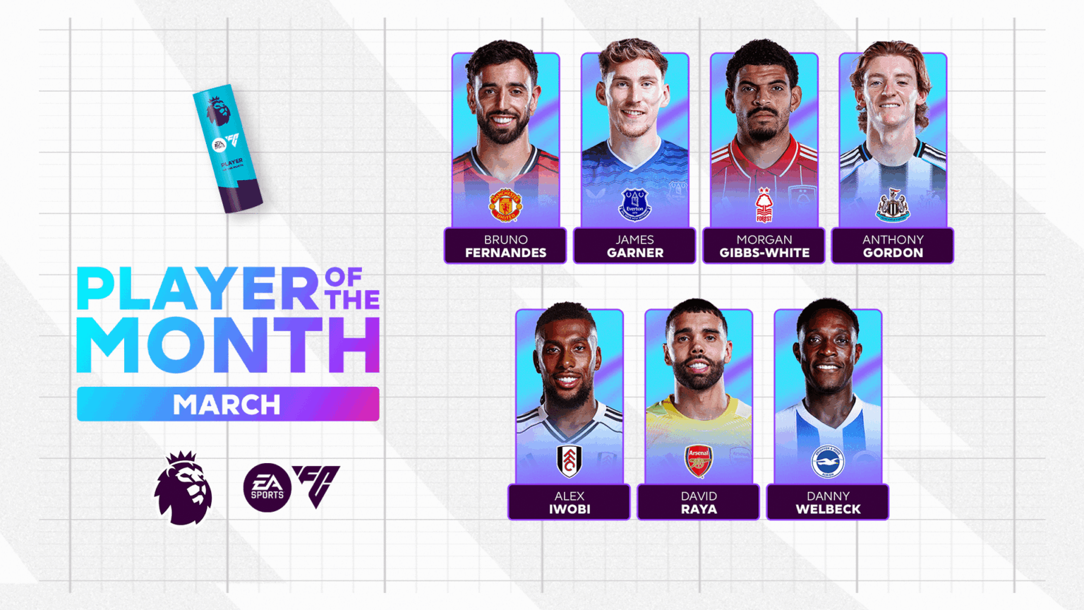 James Garner nominated for Premier League Player of the Month