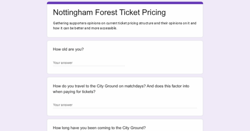 Ticket Price Survey