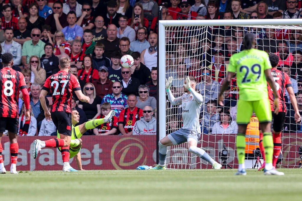 Casemiro scoring against Bournemouth