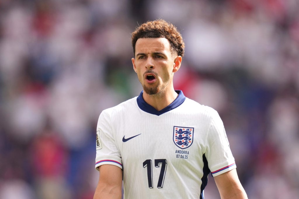 Curtis Jones of England looks on during the FIFA World Cup 2026 European Qualifier match between Andorra and England at RCDE Stadium