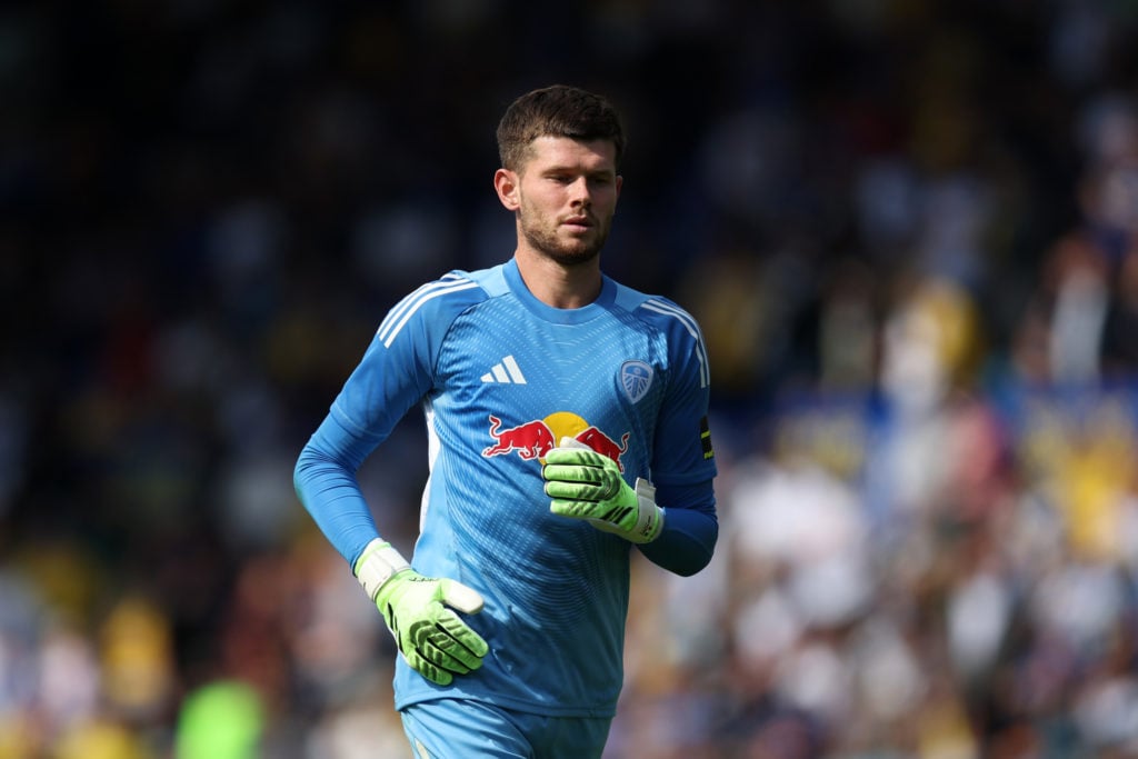Ilan Meslier in action for Leeds United against Villarreal in a pre-season friendly