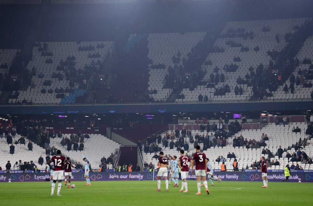 The London Stadium sits almost empty as West Ham play out another home defeat, this time to Brentford in the Premier League