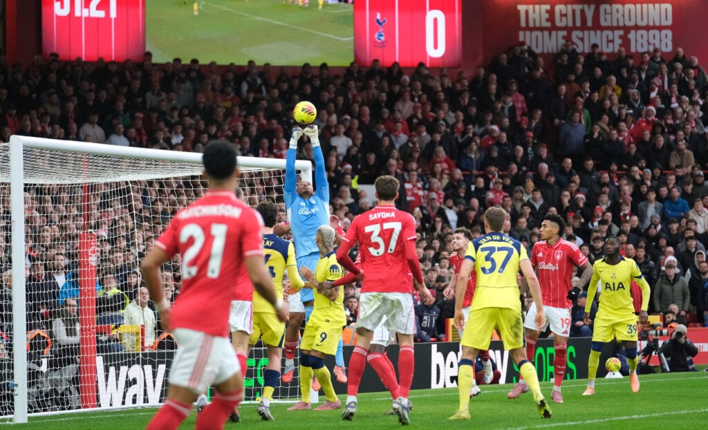 John Victor of Nottingham Forest seen in action during the