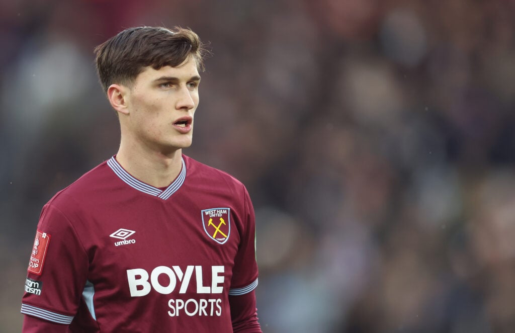 Freddie Potts during West Ham's FA Cup game against QPR.