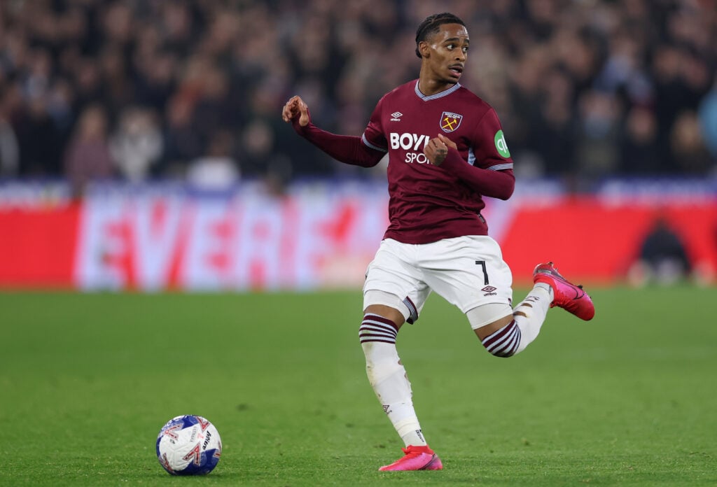 Crysencio Summerville of West Ham United during the Emirates FA Cup Fifth Round match between West Ham United and Brentford