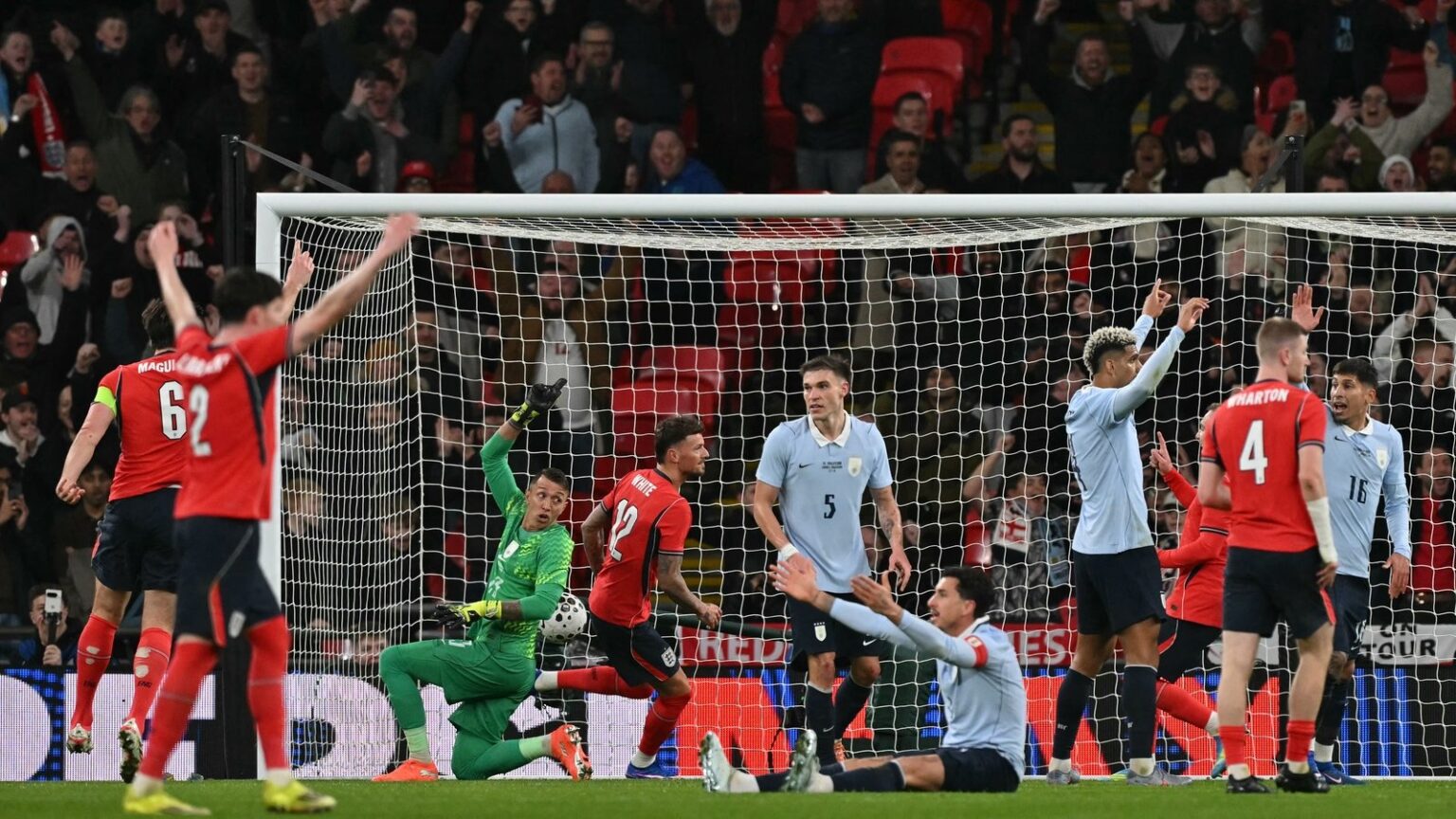 Ben White nets first England goal