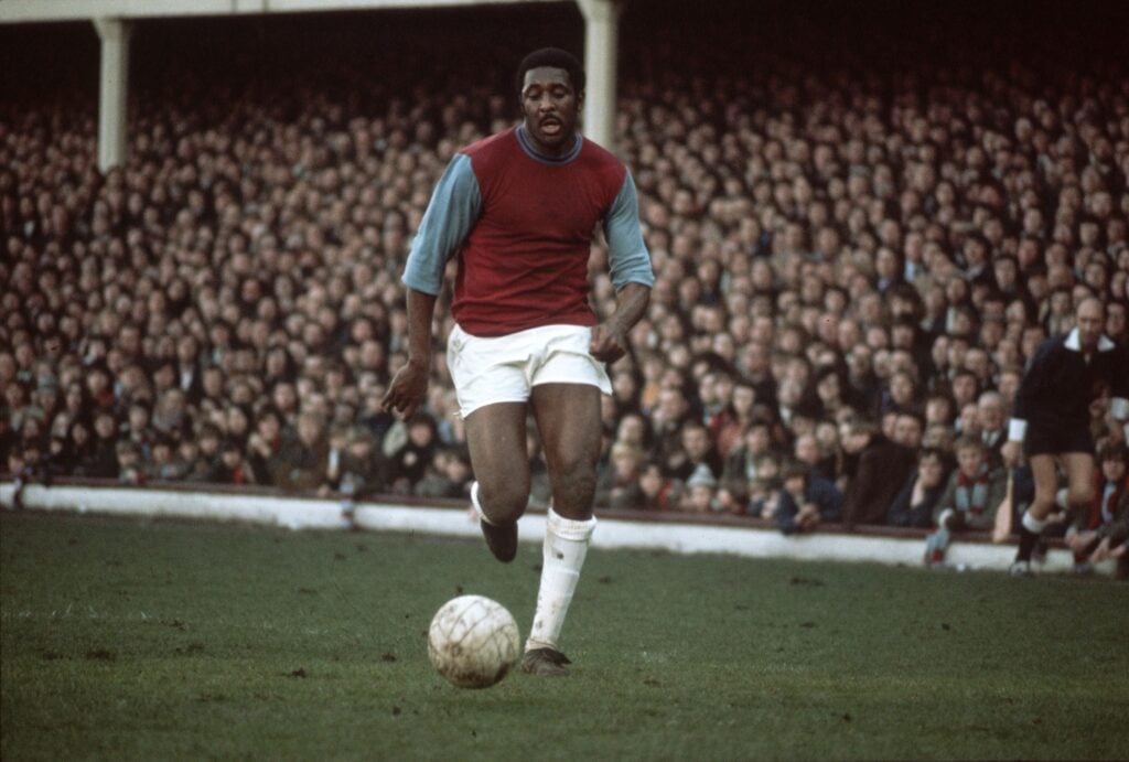 Clyde Best playing for West Ham United in 1972.
