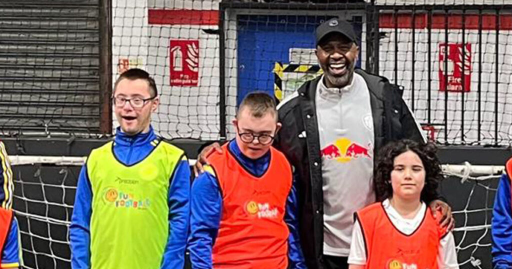 Lucas Radebe shows support for World Down Syndrome Day