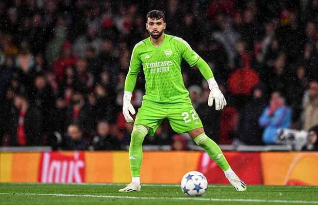 Expected Arsenal line-up vs Brighton & Hove Albion David Raya Arsenal