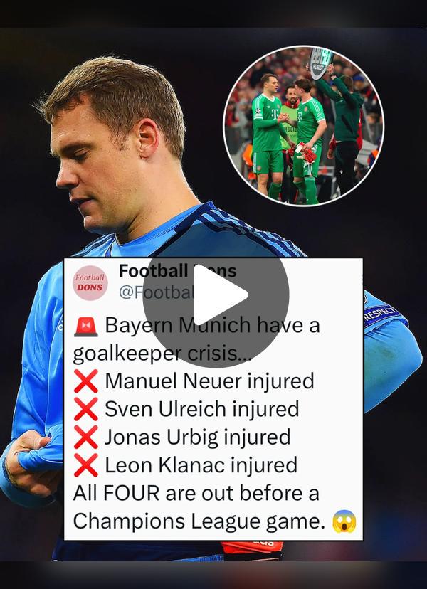 Bayern Munich have no senior keepers left… 16-year-old might start!? 😱