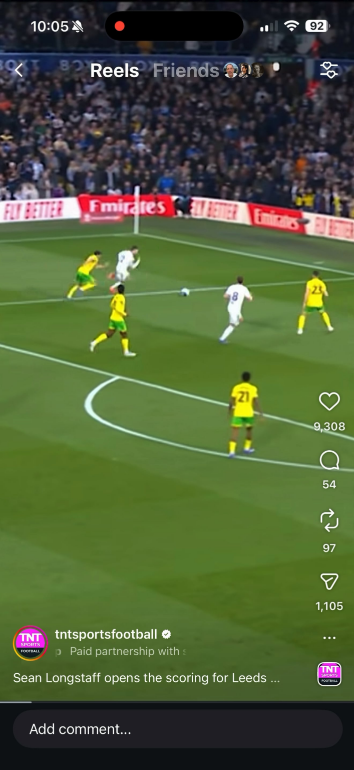 Anyone see Big Sean’s goal for Leeds last night? Absolute cracker! Nice to see one of our own doing well.