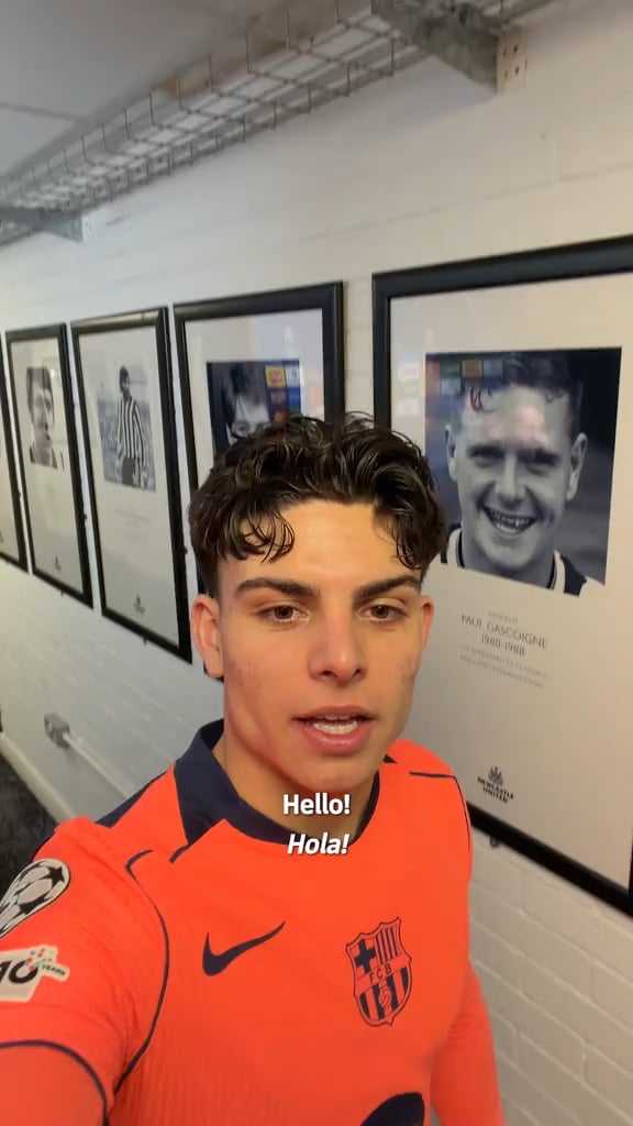 Xavi Espart after his debut against Newcastle United