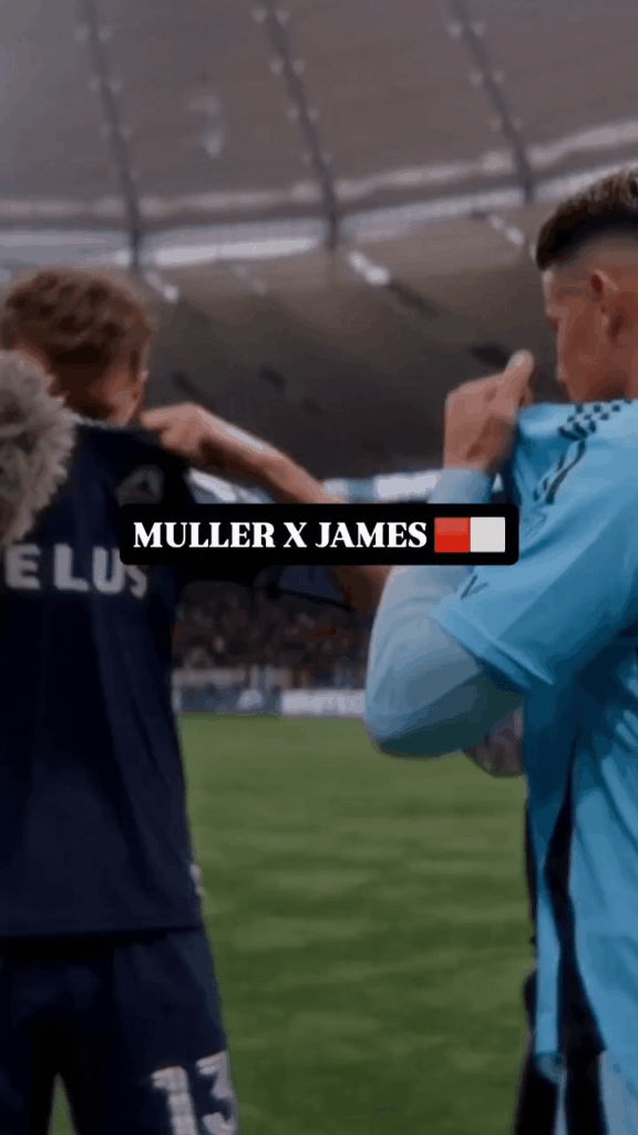 Former Bayern teammates reunited. James Rodríguez now with Minnesota United and Thomas Müller with Vancouver Whitecaps