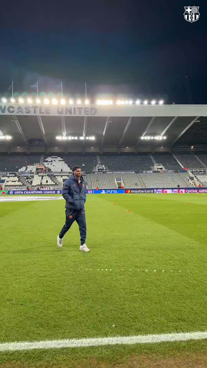 Marcus Rashford meeting Wayne Rooney at St James’ Park today