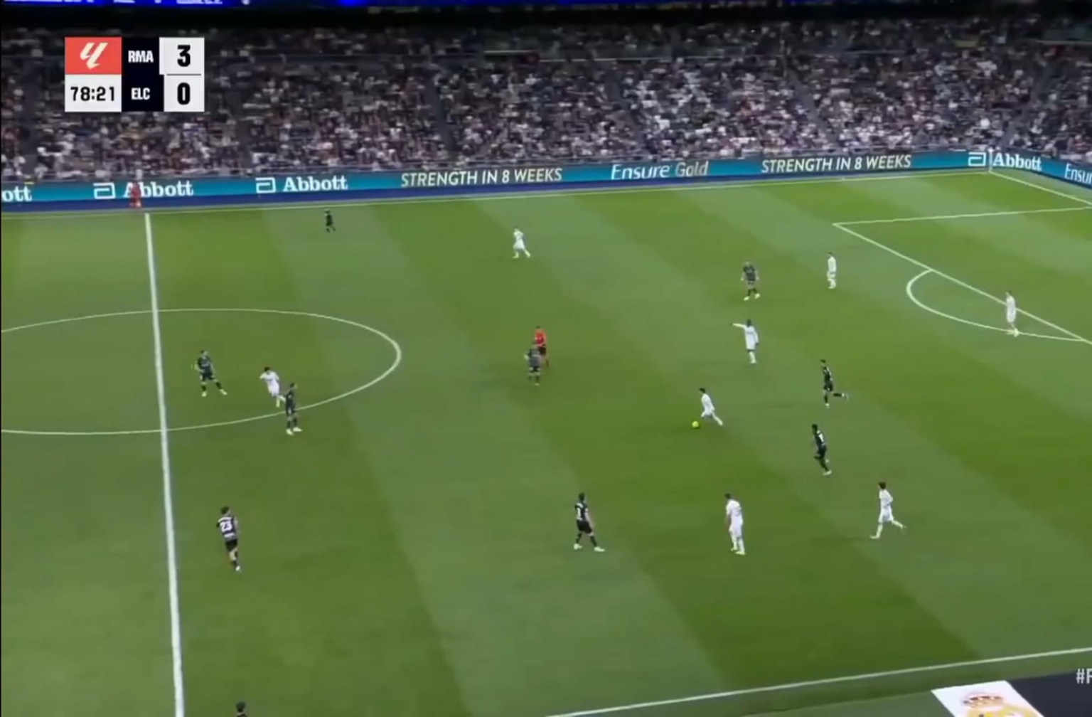 Arda’s beautiful through ball to Gonzalo Garcia in the 79th minute