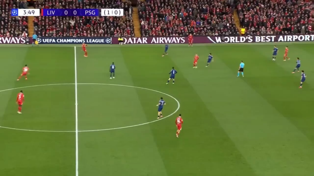 Liverpool vs PSG at Anfield Last Season