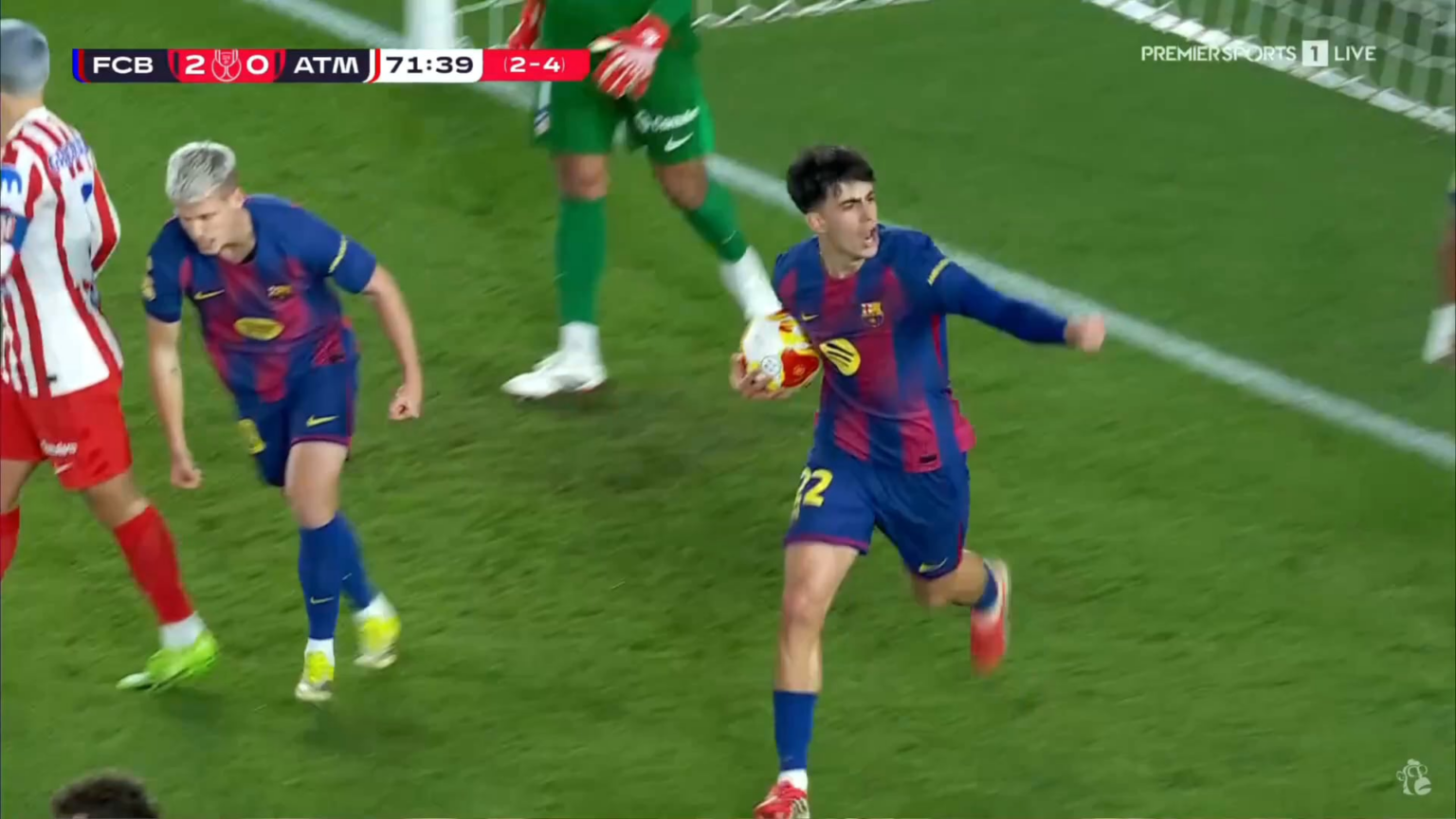 Barcelona [3]-0 Atletico Madrid - Marc Bernal 72'