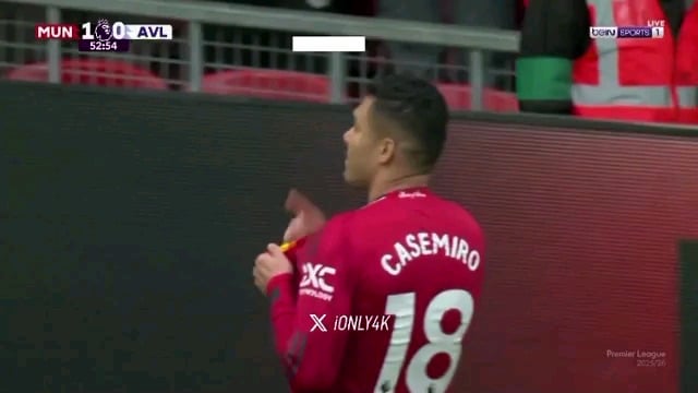 Casemiro reaction after the goal