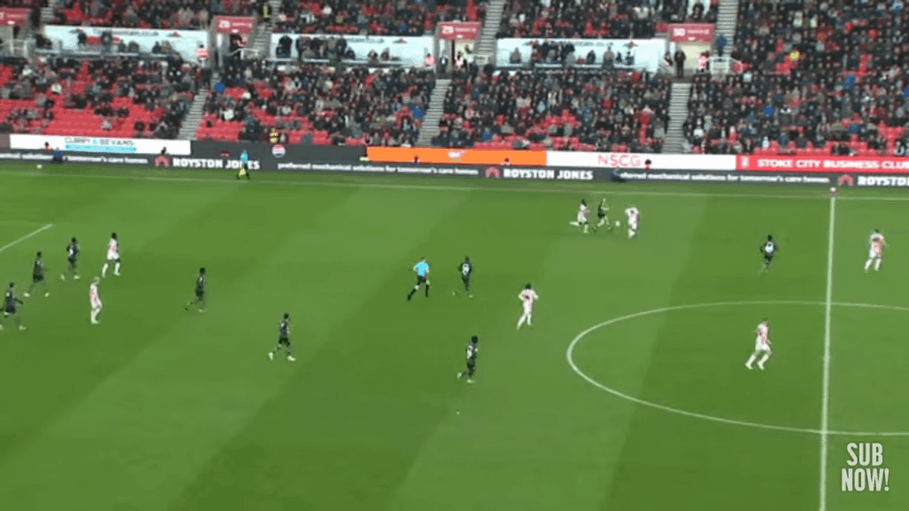 Lovely strike from Irankunda against Stoke