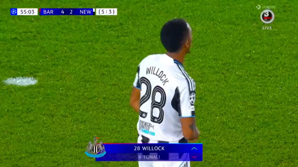 Barcelona [5] - 2 Newcastle - Robert Lewandowski 56'