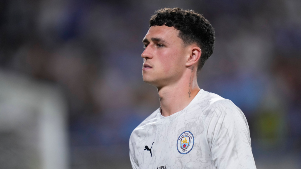 Phil Foden in Man City training gear