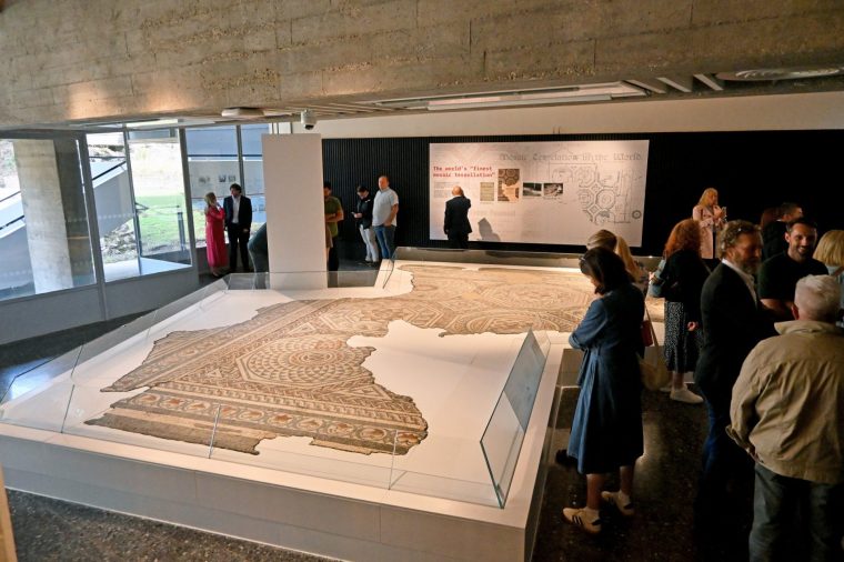 A Roman mosaic on display at the Jewry Wall Museum (Photo: Matt Short Photography/Visit Leicester)