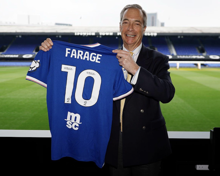 There’s nothing wrong with Farage’s Ipswich Town football stunt