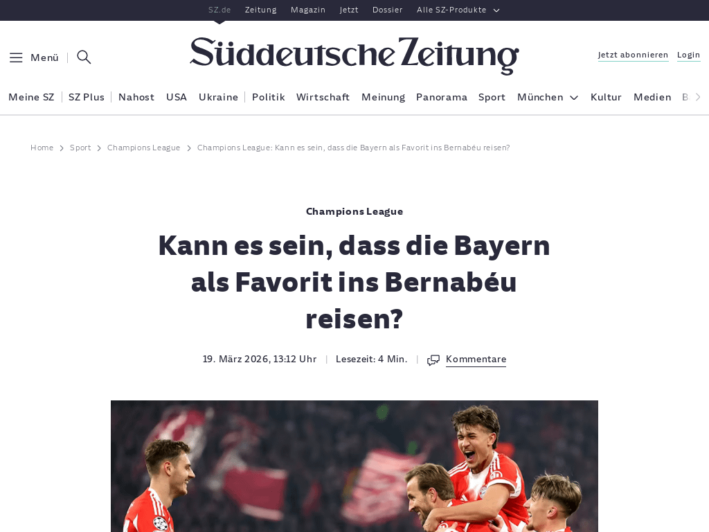 Kann es sein, dass die Bayern als Favorit ins Bernabéu reisen? Bergamos Trainer schwärmt nach 2:10 Toren in zwei Spielen derart vom Münchner Gegner, dass es fast schon unheimlich ist. Die große Frage ist, ob Kompanys Elf Real Madrid im Viertelfinale endlich mal in Bestform fordert.