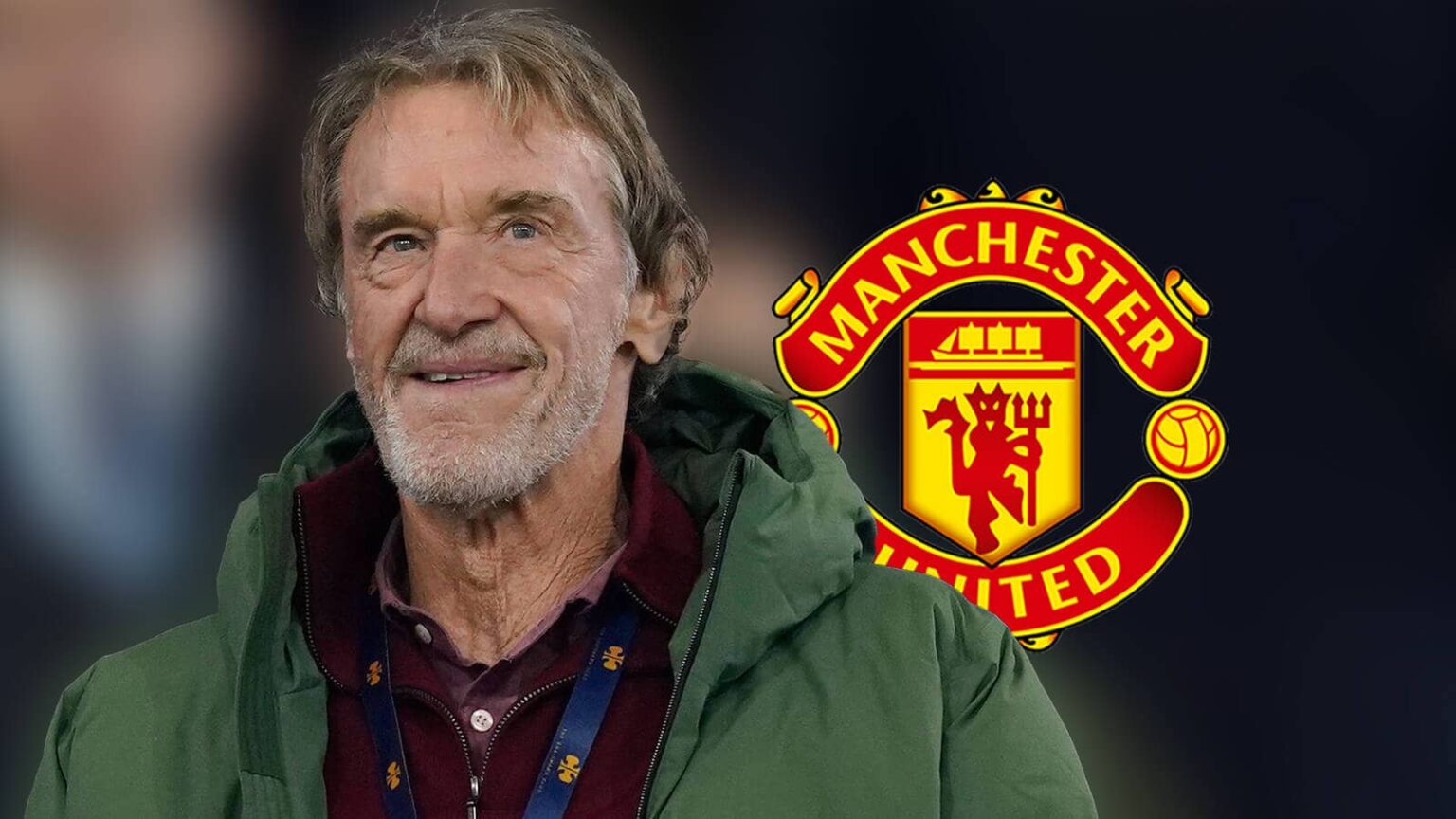 Double deal worth £69.3m all but done as Fabrizio Romano drops huge update, as stunning Fulham raid eyed Manchester United co-owner Sir Jim Ratcliffe next to the Manchester United badge - copyright TEAMtalk