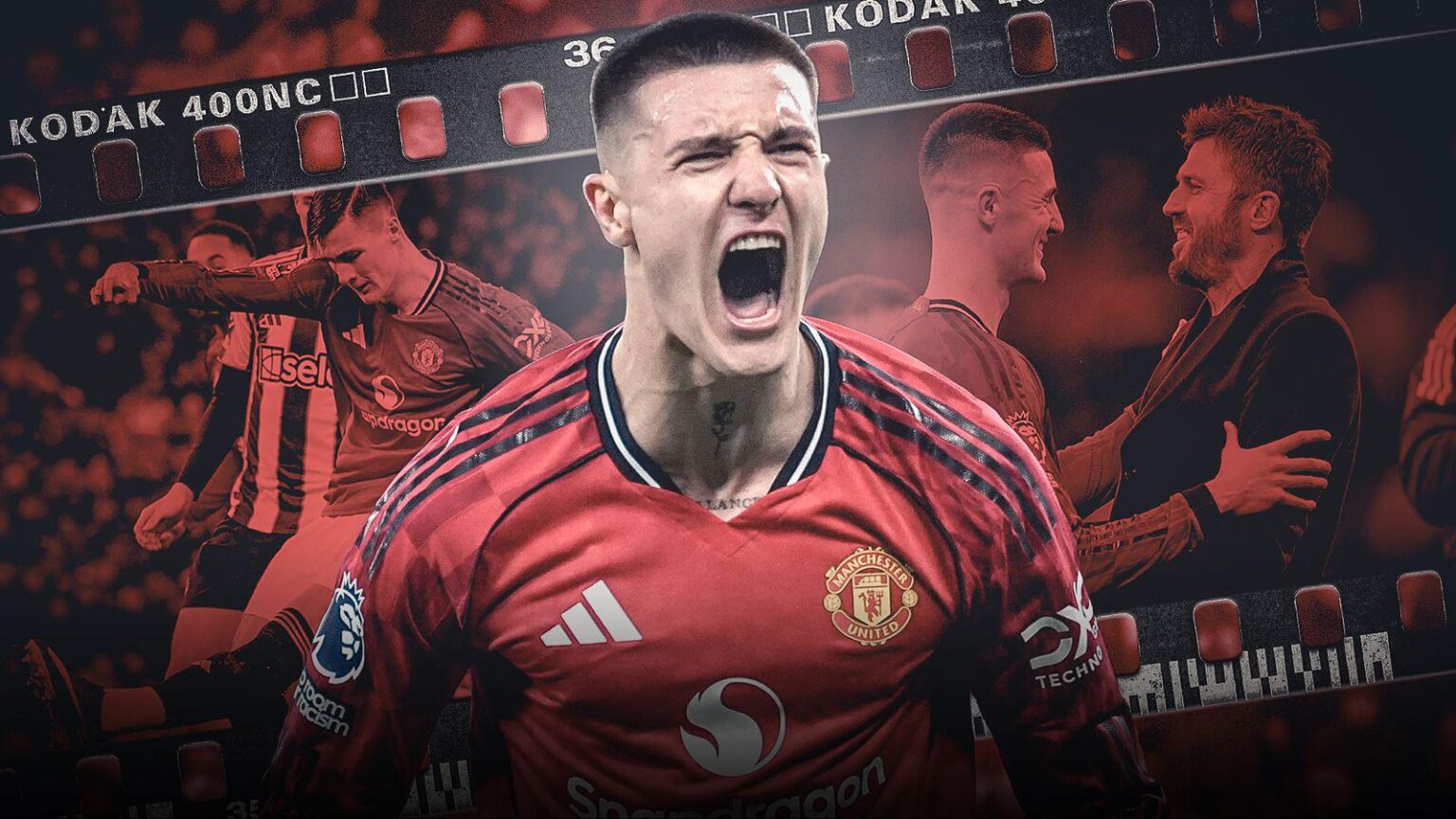 Benjamin Sesko as Man United's super sub and Gary Neville thinks his celebration was a message to Carrick