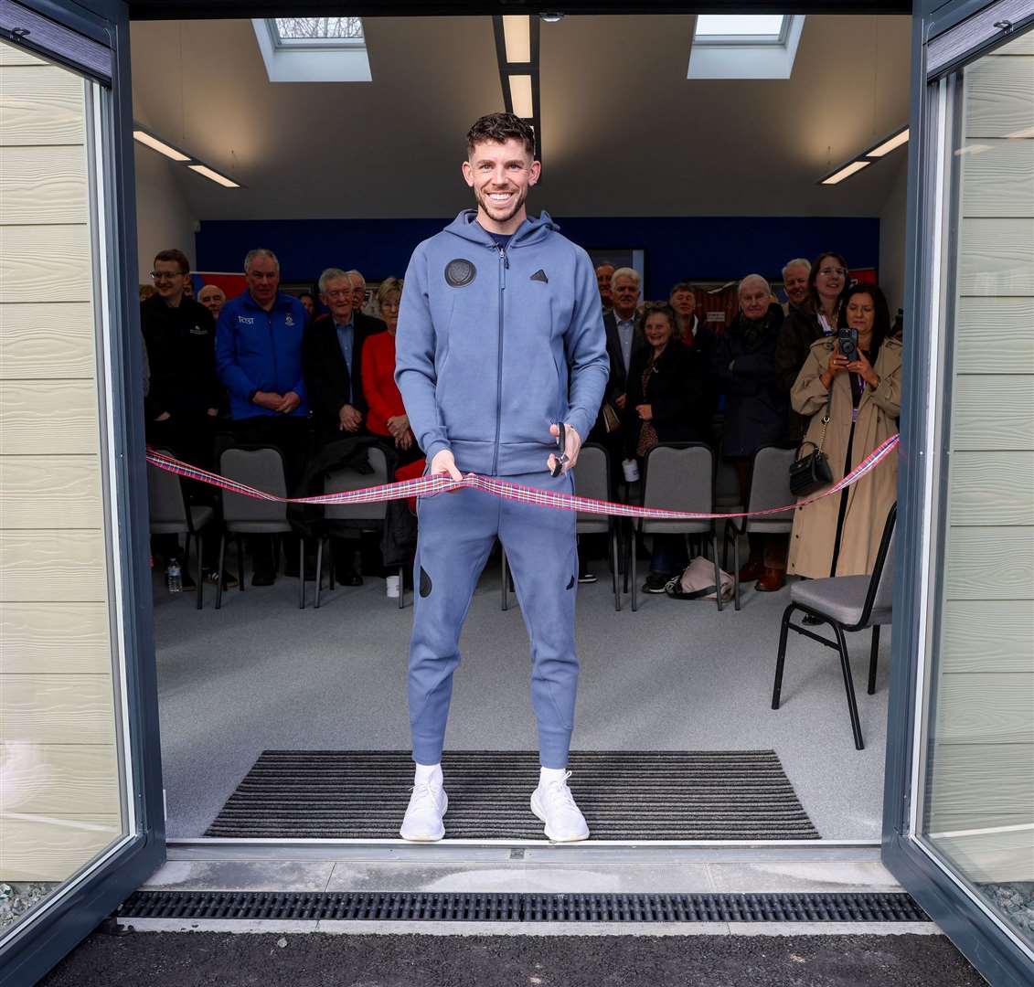 Ryan Christie opened the new ICT Community Trust Hub in Inverness. Picture: Sportpix