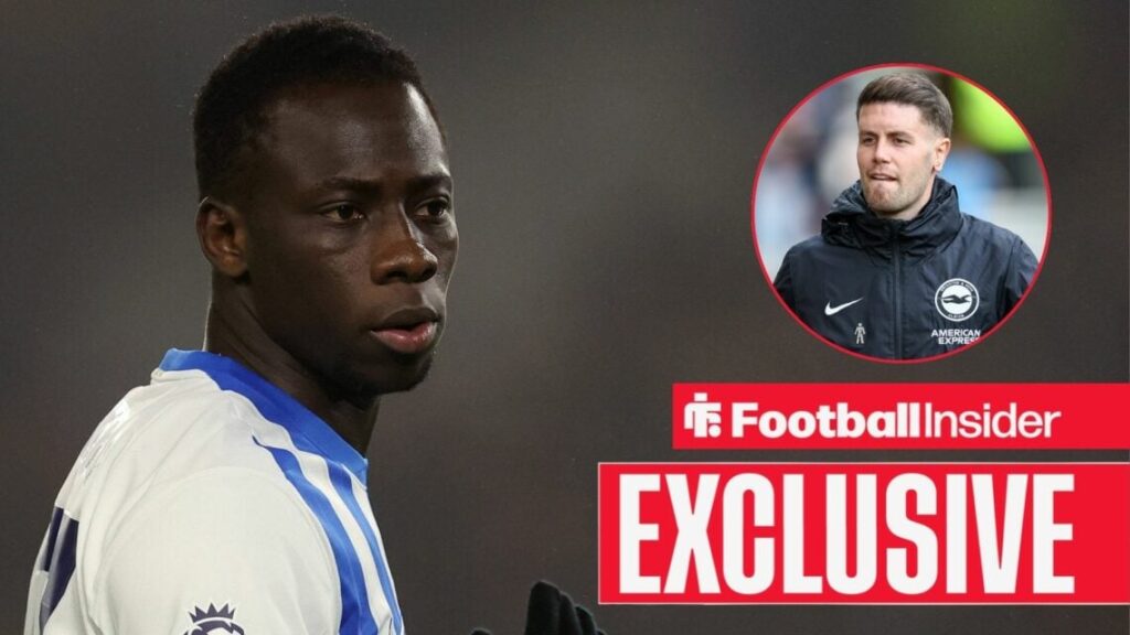 Yankuba Minteh of Brighton and Hove Albion during the Premier League match at the AMEX Stadium, Brighton and Hove / Fabian Hurzeler, Manager of Bri...