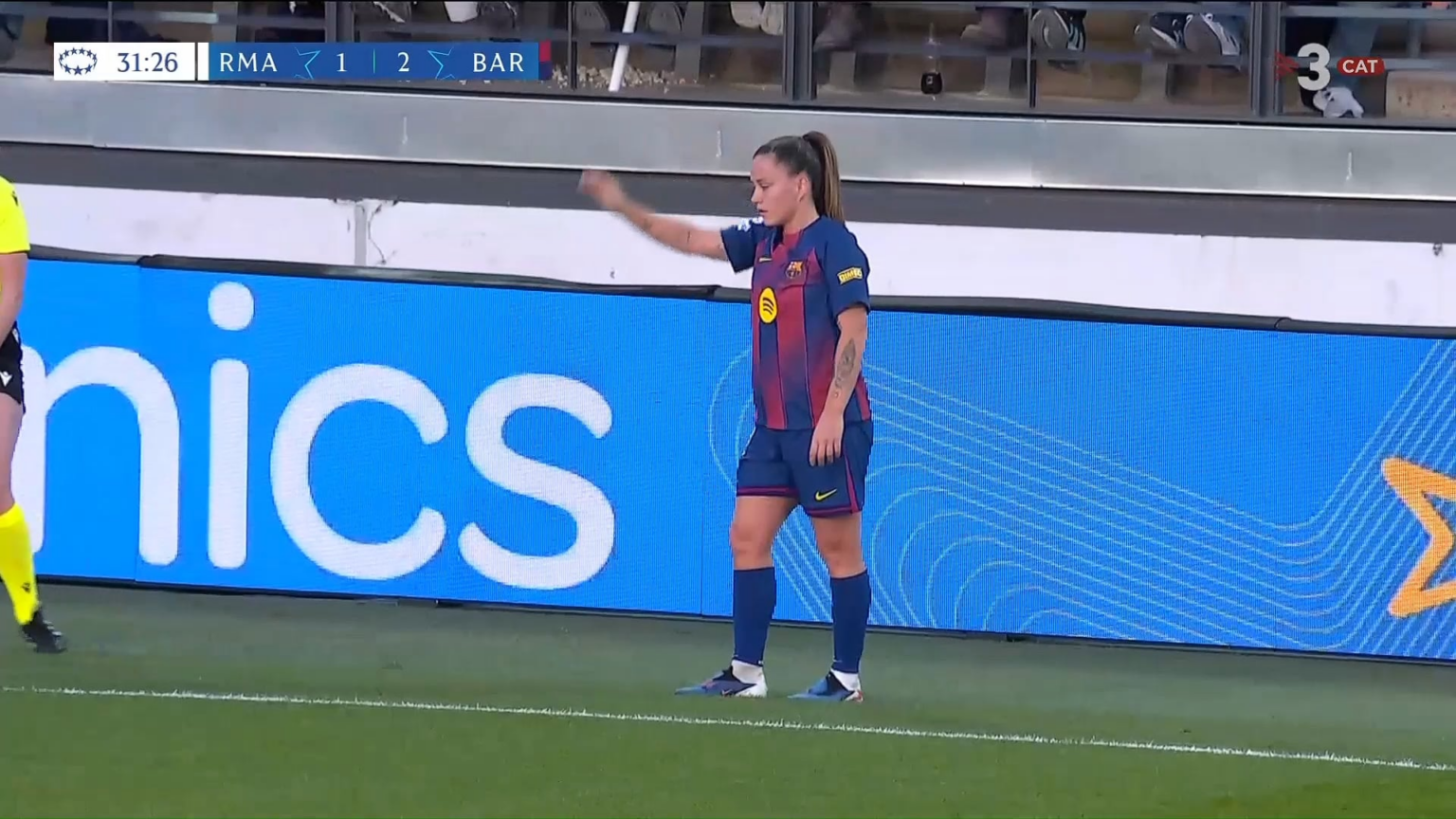 Irene Paredes' header restores Barça's 2 goal lead