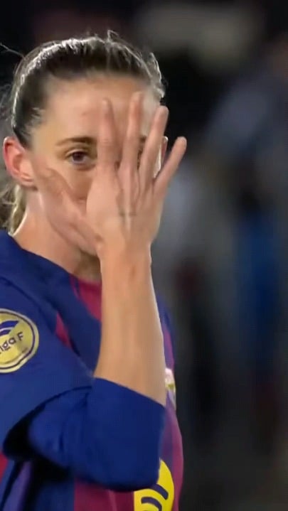Ona Batlle hits the " You Can't see me" Celebration after her goal in El Clasico