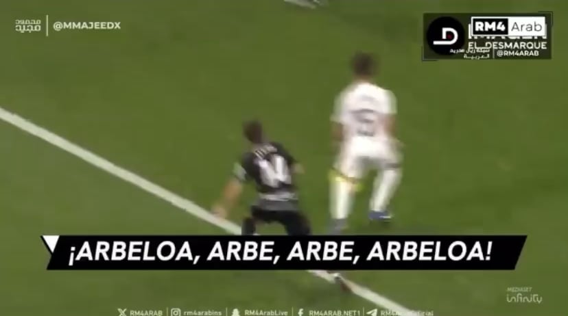 The Bernabeu fans sing Arbeloa’s name
