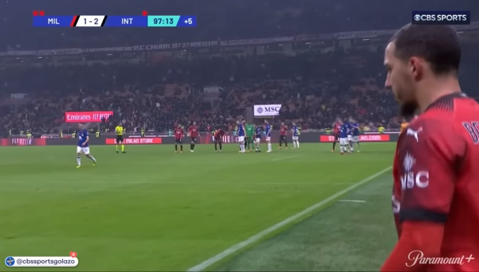 The most iconic moment in Milan derby history: winning the league, and not just any league, but the second star title, on Milan’s own ground in a stadium completely filled with red. Milan would need 200 years to erase even a quarter of that humiliation.
